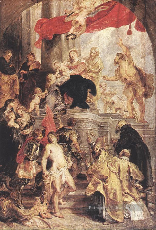 Bethrotal de St Catherine croquis Baroque Peter Paul Rubens Peintures à l'huile